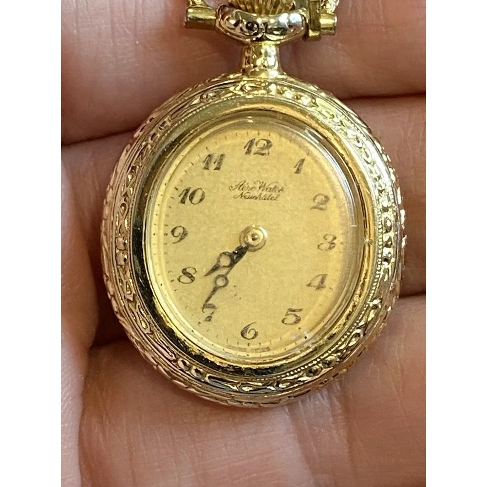 70's Aero Watch Neuchatel Gold Pendant 24